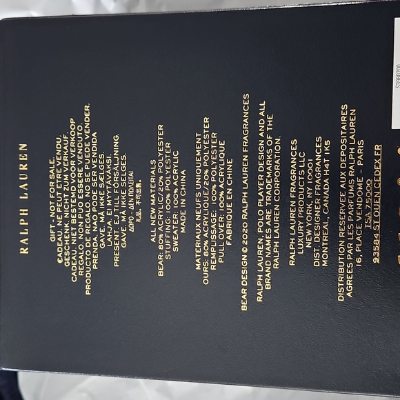 Ralph Lauren THE POLO BEAR Plush Teddy 2020 Limited Ed Blue Sweater - Picture 3 of 3